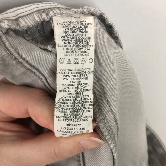 Prana Kayla Gray Jeans Size 8 29 Short Inseam Stretch Mid Rise - Picture 8 of 14